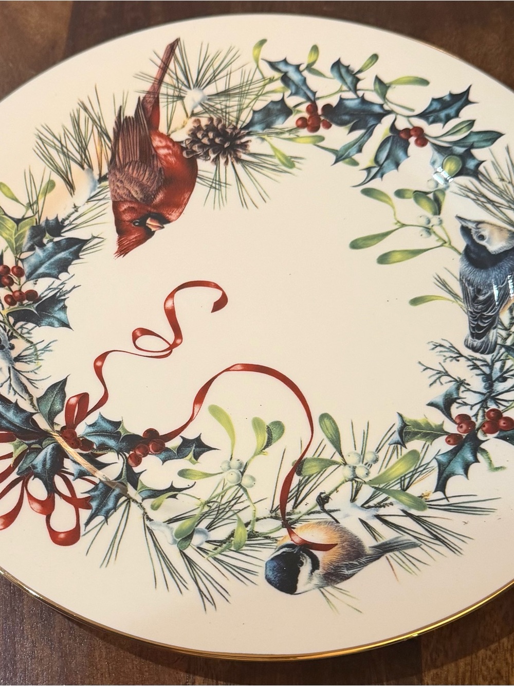 Lenox Dinner Plate Winter Greetings Fine Bone China 10.5” Round
